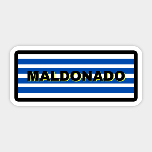 Maldonado City in Uruguay Flag Stripes Sticker